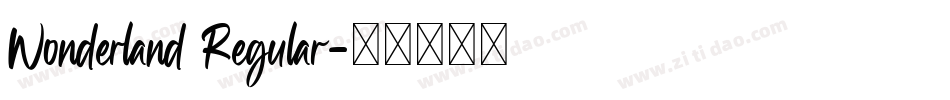 Wonderland Regular字体转换
